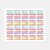 Farbcodierte Bekleidungsmarke für Herz und Regenbo Etiketten (Blatt)