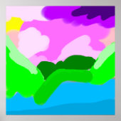 Farbcodierte Landschaft Poster (Vorne)