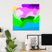 Farbcodierte Landschaft Poster (Heimbüro)