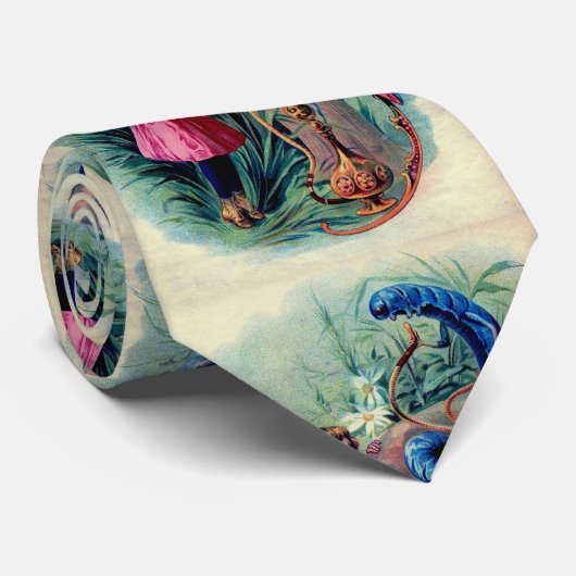 Farbdarstellung für antike Alicen im Wunderland Krawatte (Gerollt)