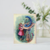 Farbdarstellung für antike Alicen im Wunderland Postkarte (Stehend Vorderseite)