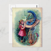 Farbdarstellung für antike Alicen im Wunderland Postkarte (Vorne/Hinten)