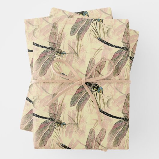 Farbdarstellung für Libellen Geschenkpapier Set (Beispiel)
