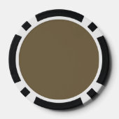 Farbdekor Taupe Hintergrund Anpassbar Pokerchips (Rückseite)