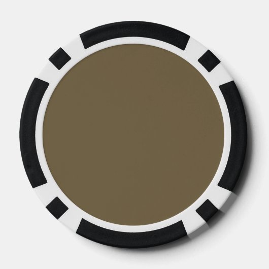 Farbdekor Taupe Hintergrund Anpassbar Pokerchips (Rückseite)