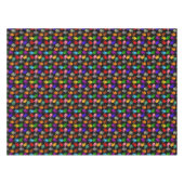 Farbdesign mit schwarzem Handabdruckmuster Tischdecke (Vorderseite (Horizontal))