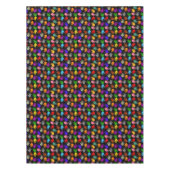 Farbdesign mit schwarzem Handabdruckmuster Tischdecke (Vorderseite)