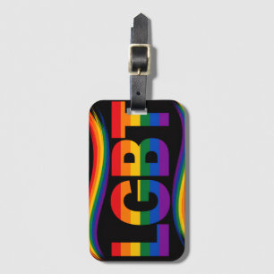 Farbdesign Regenbogen Herz LGBTQ+ Stolz Gepäckanhänger