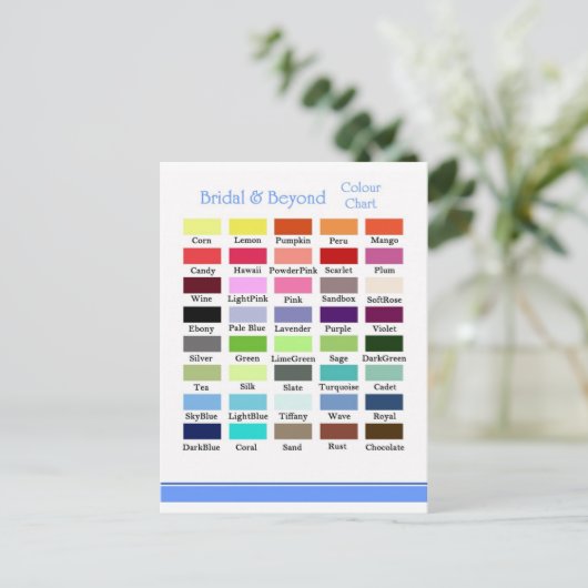 Farbdiagramm1 Postkarte (Stehend Vorderseite)