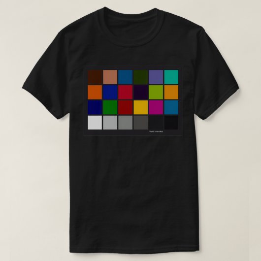 Farbdiagramm des Schachbretts T-Shirt (Design vorne)