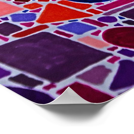 Farbdiagramm Geometrisches Mosaik Poster (Ecke)