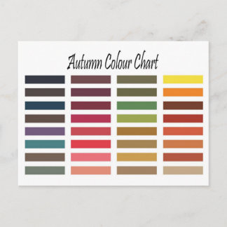 Farbdiagramm Herbst Postkarte