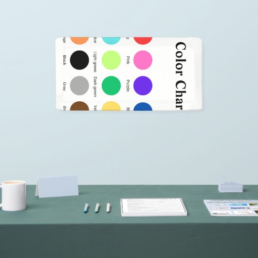 Farbdiagramm Lehrer Kinder Tabelle editierbar Banner (Messe)