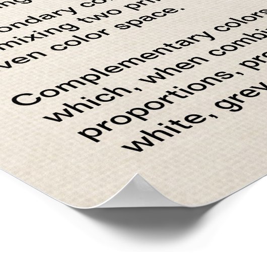 Farbdiagramm Poster (Ecke)