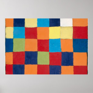 Farbdiagramm "Qu 1" (1930) von Paul Klee Poster