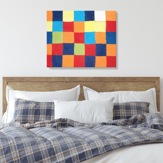 Farbdiagramm "Qu 1" | Paul Klee | Leinwanddruck (Insitu (Schlafzimmer))