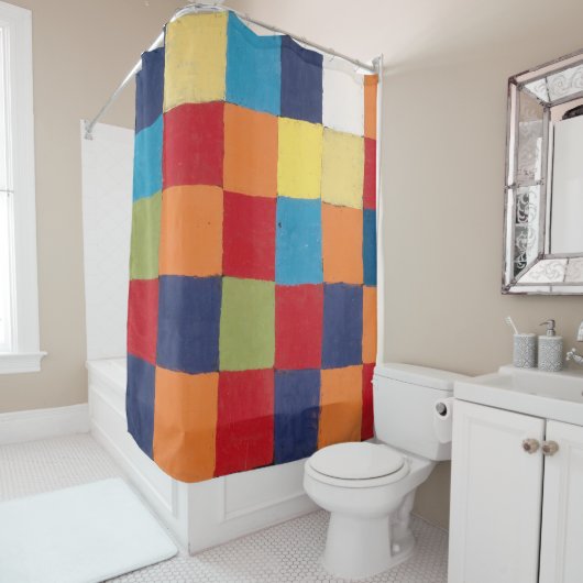 Farbdiagramm "Qu 1" von Paul Klee Duschvorhang (Beispiel)