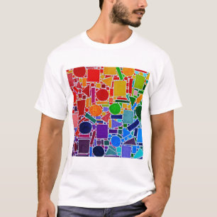 Farbdiagramm Rainbow Collage. Moderne Abstrakte Ku T-Shirt