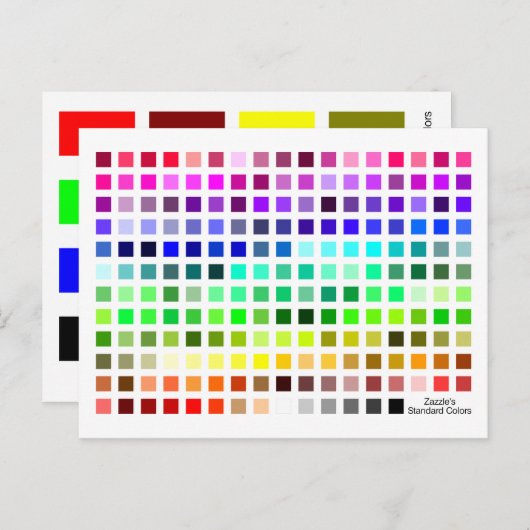 Farbdiagramm-Referenzwerkzeug Postkarte (Vorne/Hinten)