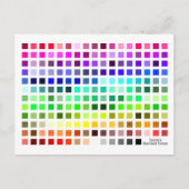 Farbdiagramm-Referenzwerkzeug Postkarte (Vorderseite)