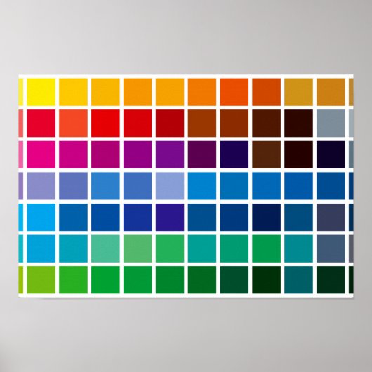 Farbdiagramm Textur Muster Hintergrund-Palette Poster (Vorne)
