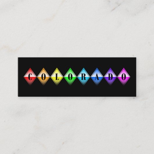 Farbdiamanten Mini Visitenkarte (Vorderseite)