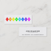 Farbdiamanten Mini Visitenkarte (Vorne/Hinten)