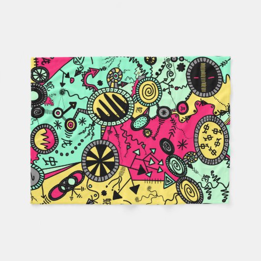 Farbdoodle Fleecedecke (Vorderseite (Horizontal))