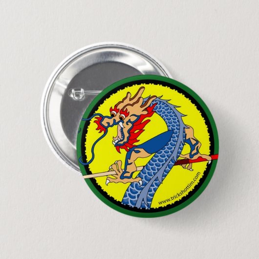 Farbdrache-Knopf Button (Vorne & Hinten)