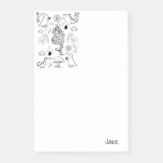 Farbdrachen nach der Notiz (Vorderseite)