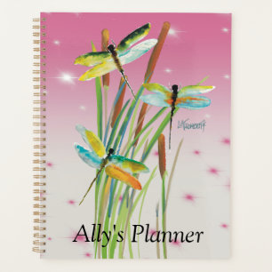 Farbdrachenfliege Pink Personalisierter Planer