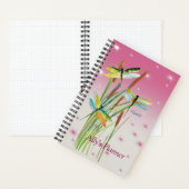 Farbdrachenfliege Pink Personalisierter Planer Notizblock (Innen)