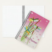 Farbdrachenfliege Pink Personalisierter Planer Notizblock (Innen)