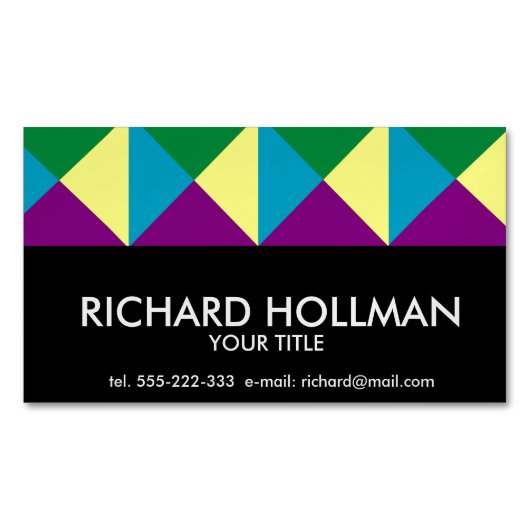 Farbdreieck Magnetische Visitenkarte (Vorderseite)