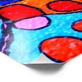 Farbdruck der Hippie-Liebe Foto (Ecke)