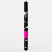 Farbdruck Schwarz, Weiß und Rosa iPhone Case (Hinten/Rechts)