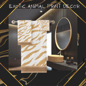 Farbdruckbraun weiß badhandtuch set