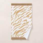 Farbdruckbraun weiß badhandtuch set (Handtuch)