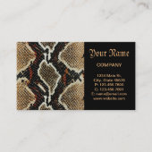 Farbdrucke der Pythonschlange Visitenkarte (Vorderseite)