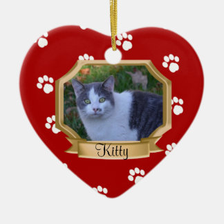 Farbdrucke Foto für Haustiere rot Keramik Ornament