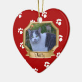 Farbdrucke Foto für Haustiere rot Keramik Ornament (Links)