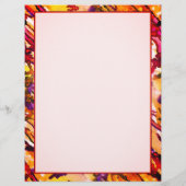 Farbdrucker in Orange und Rot, Abstrakte Wasserfar Briefbogen (Rückseite)