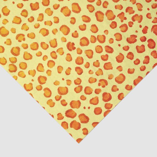 Farbdruckleopard Muster rot Orangengeschenk Seidenpapier (Ausschnitt)