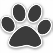 Farbdruckmuster für Niedliche Schwarz Stilvoll ein Aufkleber (Vorderseite)