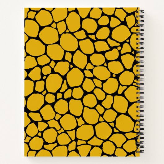 Farbdruckmuster Gelb und Schwarz Notizblock (Rückseite)