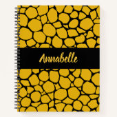 Farbdruckmuster Gelb und Schwarz Notizblock (Vorderseite)