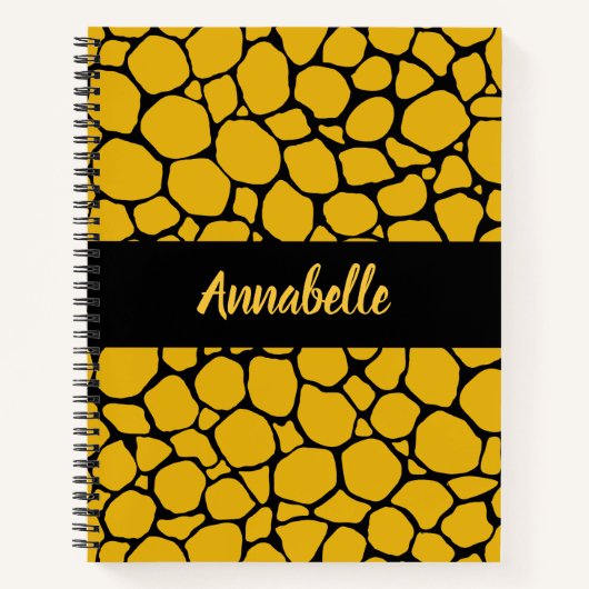 Farbdruckmuster Gelb und Schwarz Notizblock (Vorderseite)