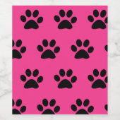 Farbdruckmuster Schwarz Pink Niedlich Stilvoll Gir Weinetikett (Einzelnes Label)