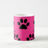 Farbdruckmuster Schwarz rosa Niedlicher Monogrammn Kaffeetasse (Mittel)