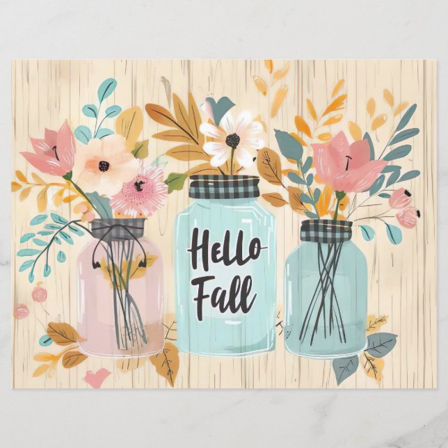 Farbdruckpapier zur Blume von Fallmustern (Vorderseite)